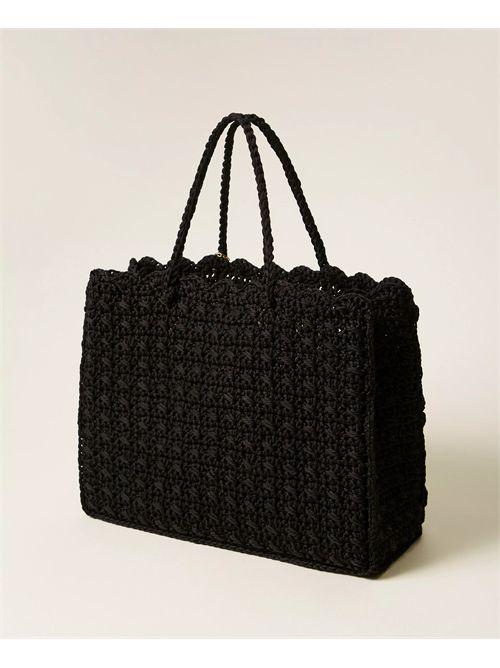 Borsa shopper in crochet con charms TWINSET | TB7510/00006